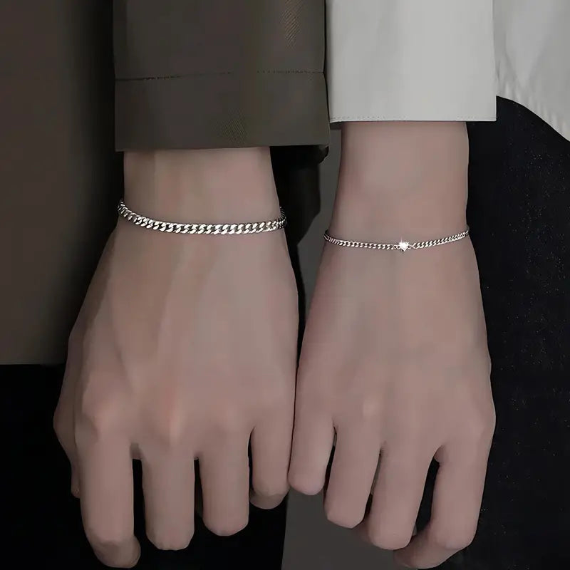 Steel Couple Bracelets Boys and Girls