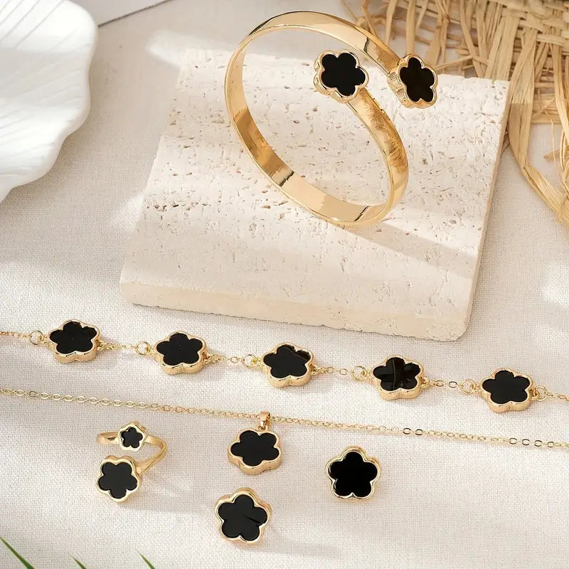 Necklace, Earrings, Bracelet, Ring Five-piece Set